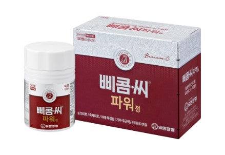 Beecom C Power by Yuhan – Korean Multivitamin for Fatigue, Eye Strain & Skin Health (120 Tablets) 삐콤씨 파워
