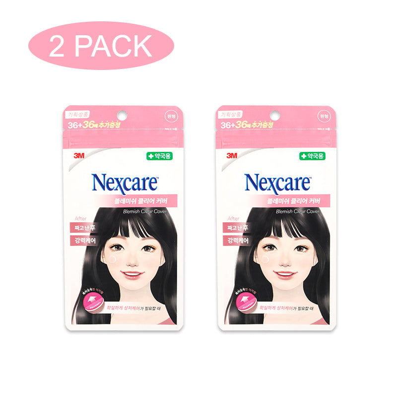 3M Nexcare Spot Cover – Hydrocolloid Acne & Pimple Absorbing Patches, Sterilized Blemish Care (72 Count x 2 Pack, Total 144, Made in Korea)