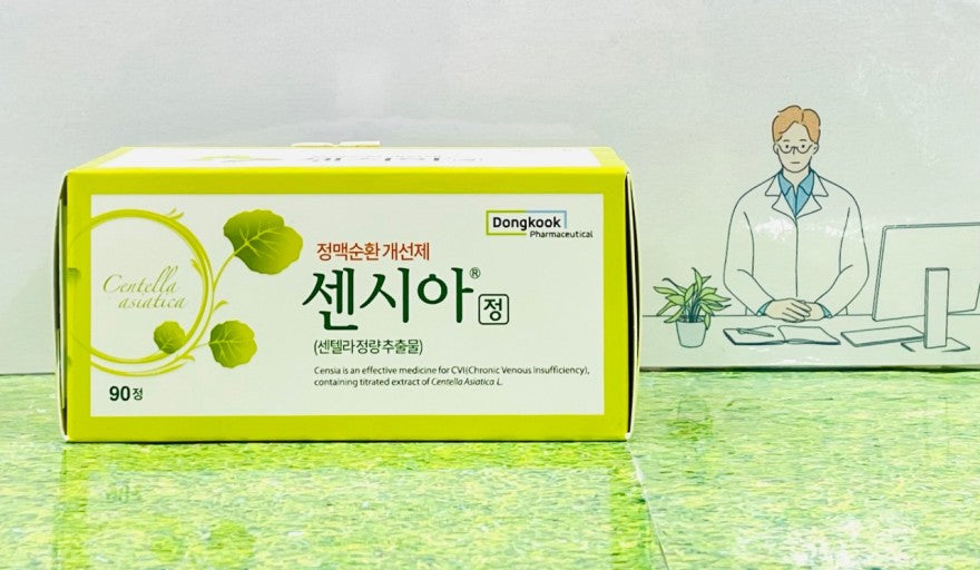Censia 90 Tablets – Healthy Leg Circulation Support with Centella Extract by Dongkook Pharm 센시아