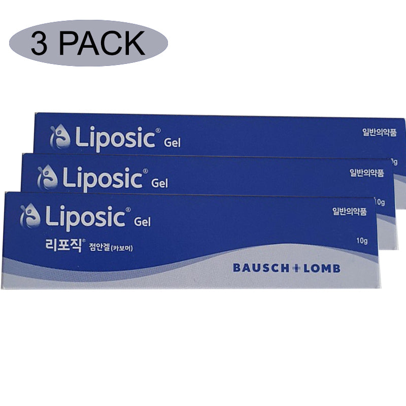 Bausch + Lomb Liposic Ophthalmic Gel – Artelac® Nighttime Gel for Dry Eyes (10g x 3 Pack, Total 30g)