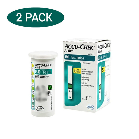 Accu-Chek Active Strips 50 count X 2 Pack (Total 100 count)