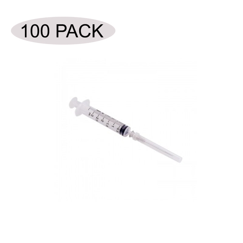 3ml Syringe with Needle (100 count-Pack)