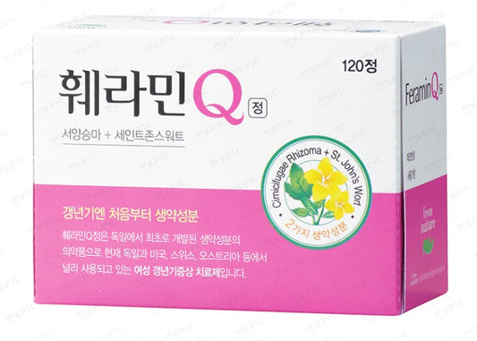 FeraminQ 120 Tablets- by Dongkook Pharm for Phytotherapy for menopausal complaints 훼라민큐